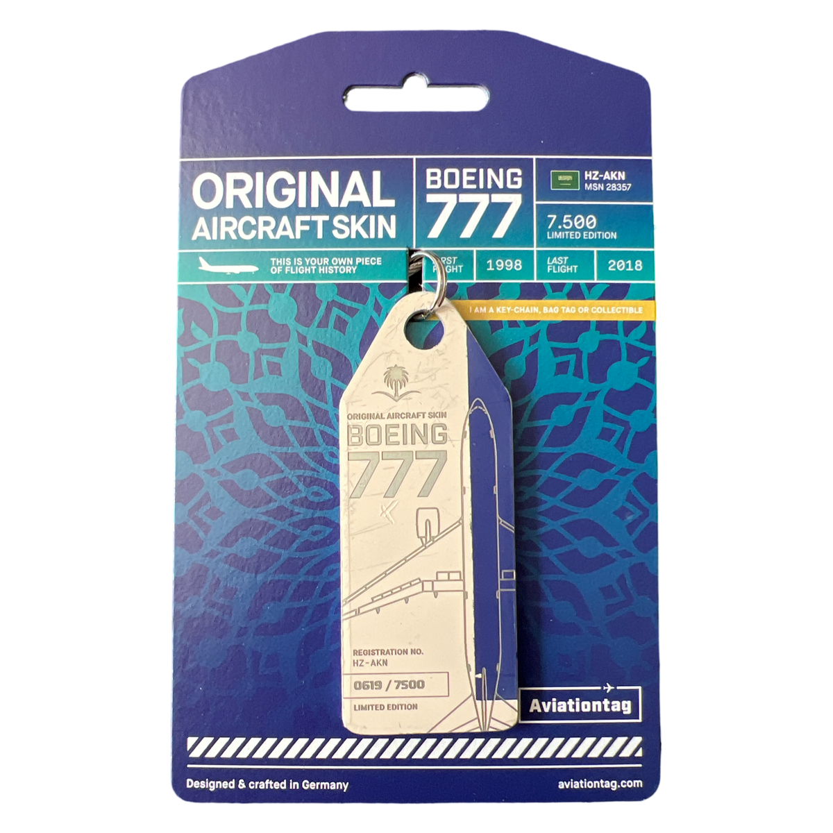 Aviationtag Saudi Arabia B777 Bicolour (Blue/Beige) HZ-AKN - 0619
