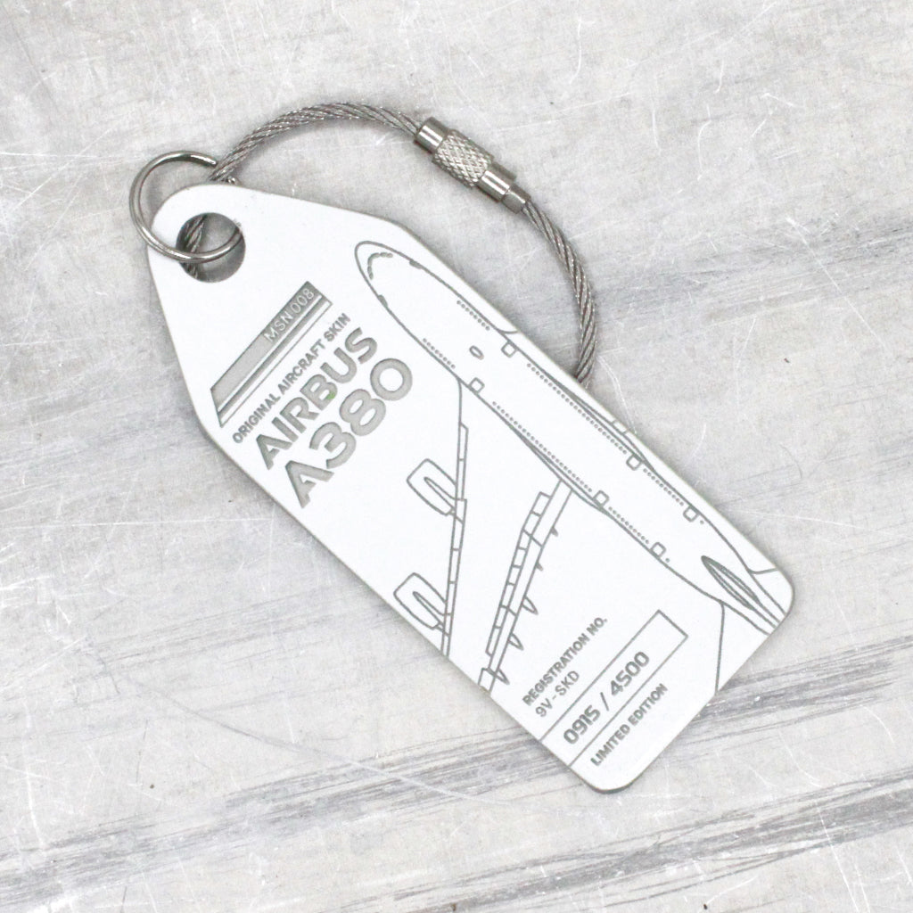 Aviationtag A380 White Aircraft Skin Tag - Singapore