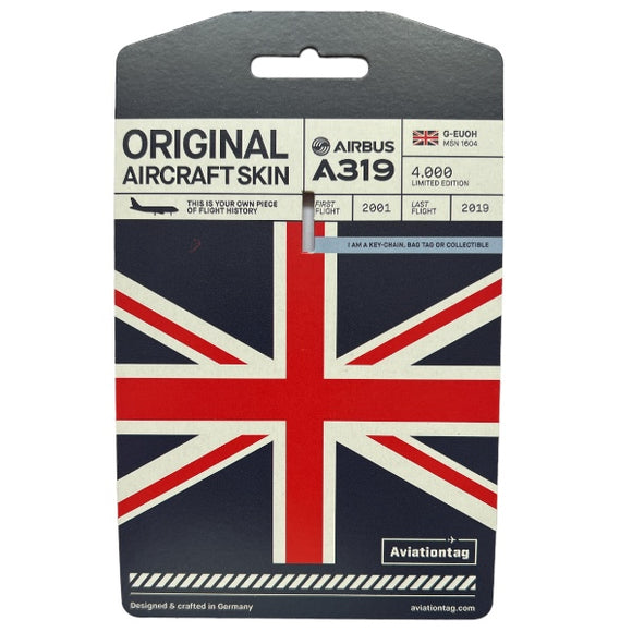 Aviationtag British Airways A319 - Backing Card - G-EUOH