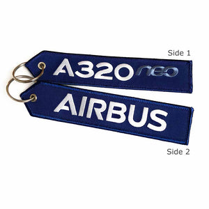 A320 neo Keychain - Luggage Tag - Navy/White - Airbus® | Aviamart