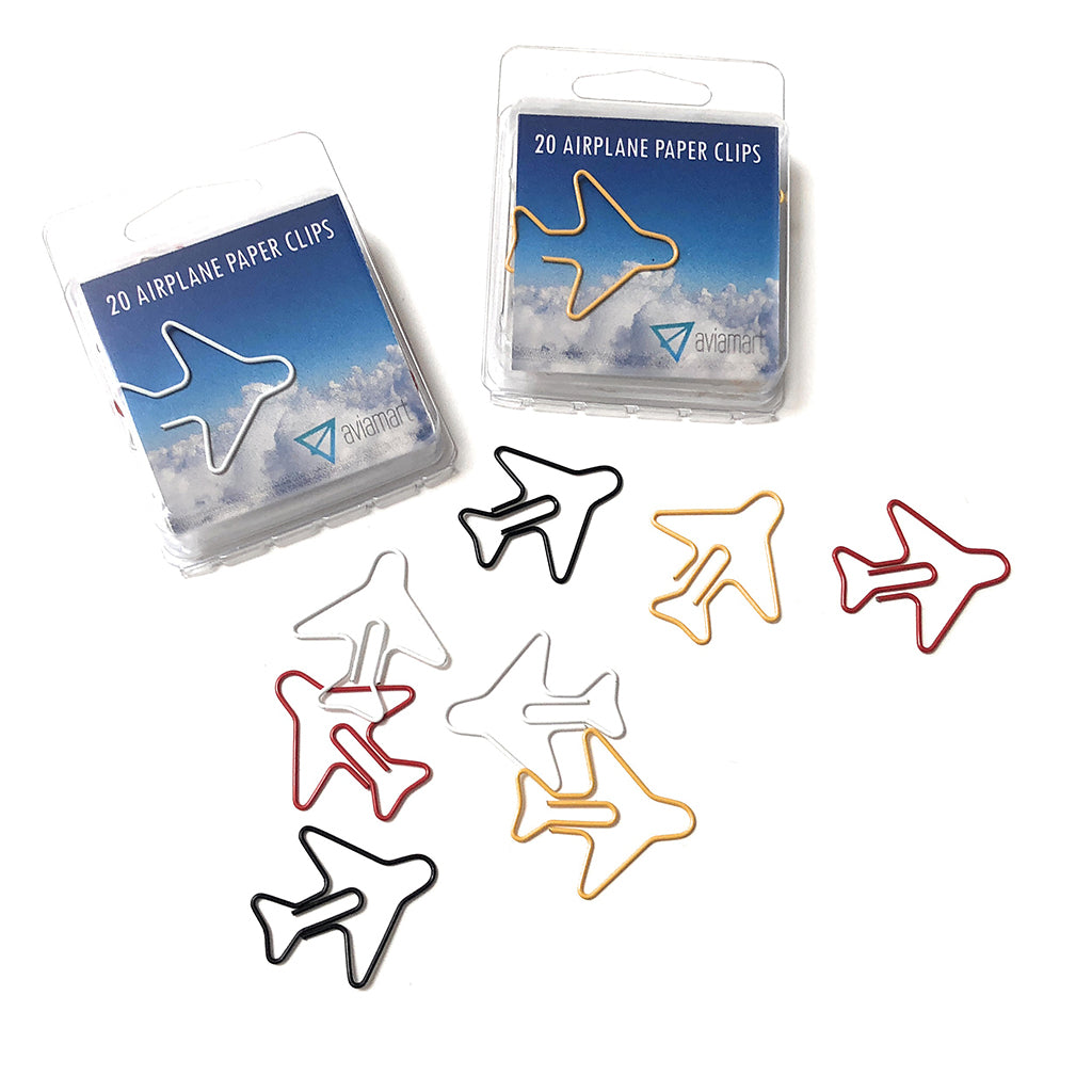 Unique Airplane Paper Clips 20 pcs