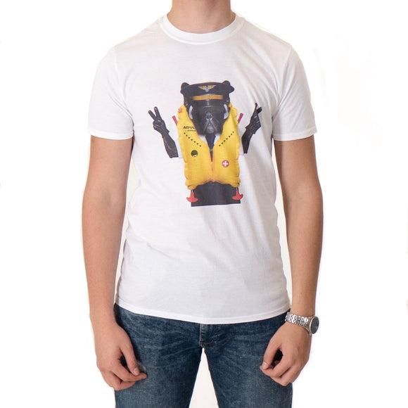 Unisex T-Shirt Pilot Bulldog 100% Cotton | Aviamart