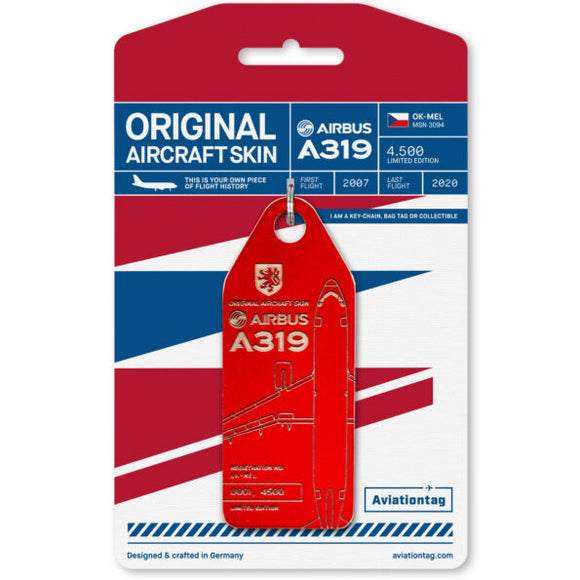 Aviationtag Airbus A319 - Red (Czech Airlines) OK-MEL