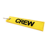 Embroidered Crew Luggage Tag - Yellow / Black | Aviamart