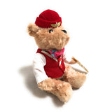 Soft Toy Flight Attendant Teddy Bear in Red Uniform | Small (25 cm) | Aviamart