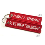 Flight Attendant / Do Not Remove From Aircraft Luggage Tag | Red /White