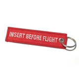 Mini - Jet Keys / Insert Before Flight Keychain | Luggage Tag | Red / White | Aviamart