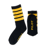 Pilot Men's Socks | Organic Cotton | 4 Stripes  | UK Size 9-11 | Aviamart