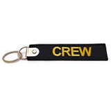 Premium Embroidered Crew Luggage Tag - Black / Yellow | Aviamart