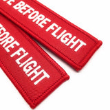 Remove Before Flight Luggage Tag - Set of 2 - Red / White | Aviamart
