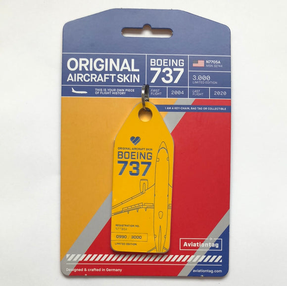 Aviationtag Boeing B737 - Yellow (Southwest Airlines) N7705A