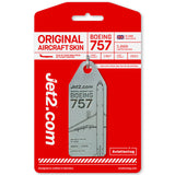 Jet2 Boeing 757 Aviationtag – Silver Aircraft Skin Tag – G-LSAI
