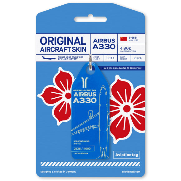 Aviationtag Airbus A330 - Light Blue (China Southern) B-6531
