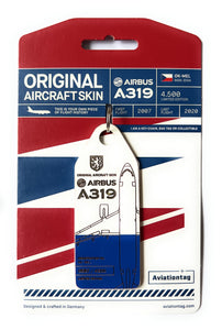 Aviationtag Airbus A319 - White / Blue (Czech Airlines) OK-MEL