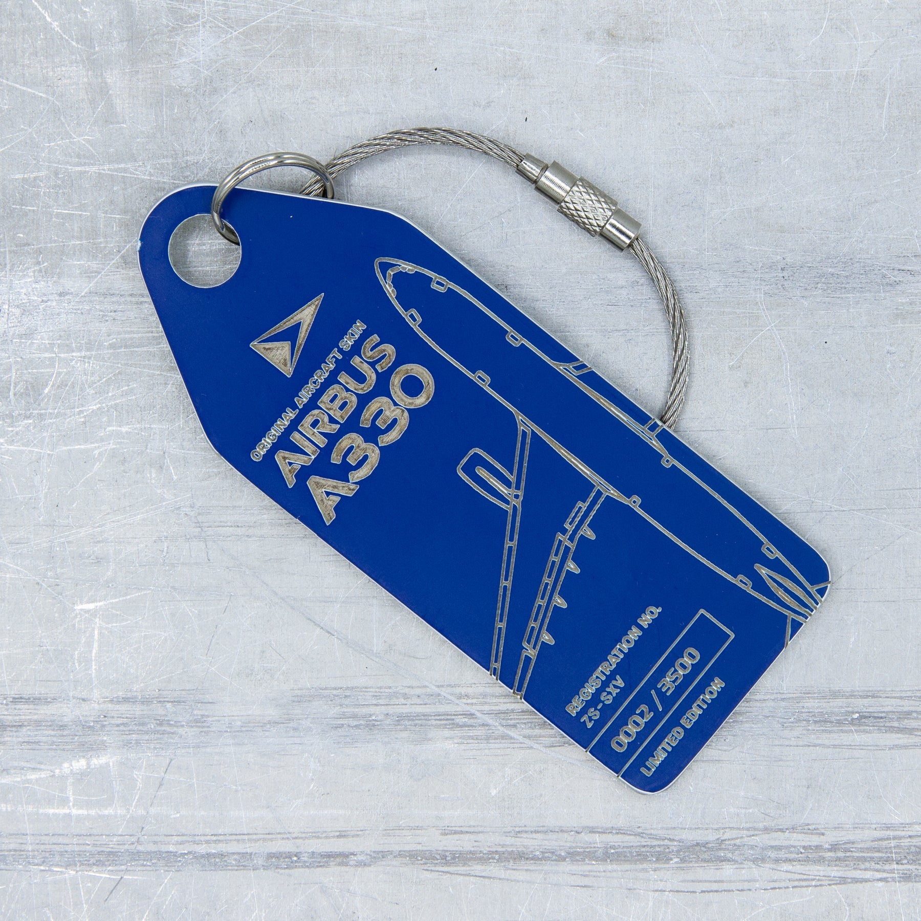 Aviationtag South African A330 Blue Aircraft Skin Tag ZS-SXV