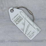 Aviationtag Airbus A380 - White + QR Code (Lufthansa) D-AIMI - Berlin