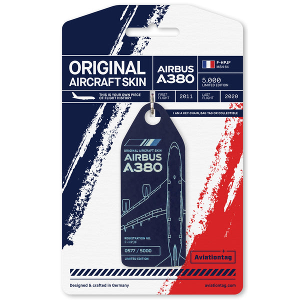 AF Air france Aviationtag A380 コンビ色 Aviationtag A380 Bi-Colour Tag Set - Air France F-HPJF