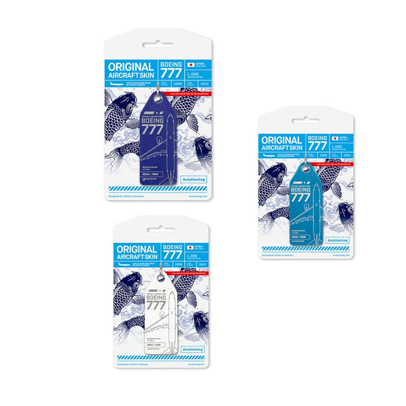 Aviationtag Boeing 777 - Collector Set with White Tag