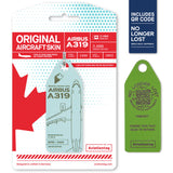 Aviationtag Airbus A319 - Turquoise + QR (Air Canada) C-GBIK