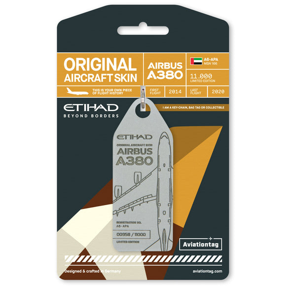 Aviationtag Airbus A380 - Grey (Etihad) A6-APA