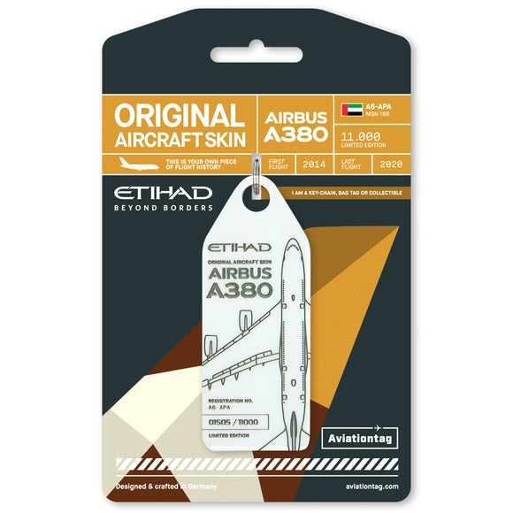 Aviationtag Airbus A380 - White (Etihad) A6-APA