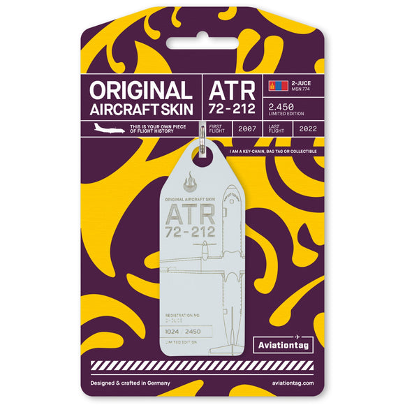 Aviationtag ATR 72 - White (Hunnu Air)  2-JUCE