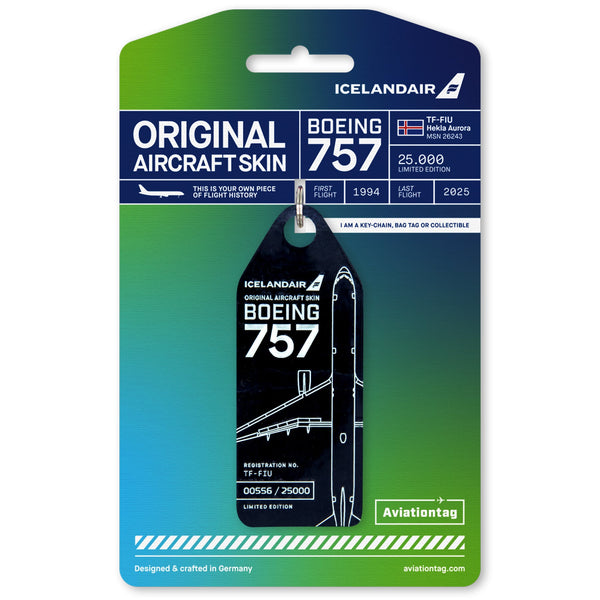 Icelandair x Aurora B757 Aviationtag – Black – TF-FIU