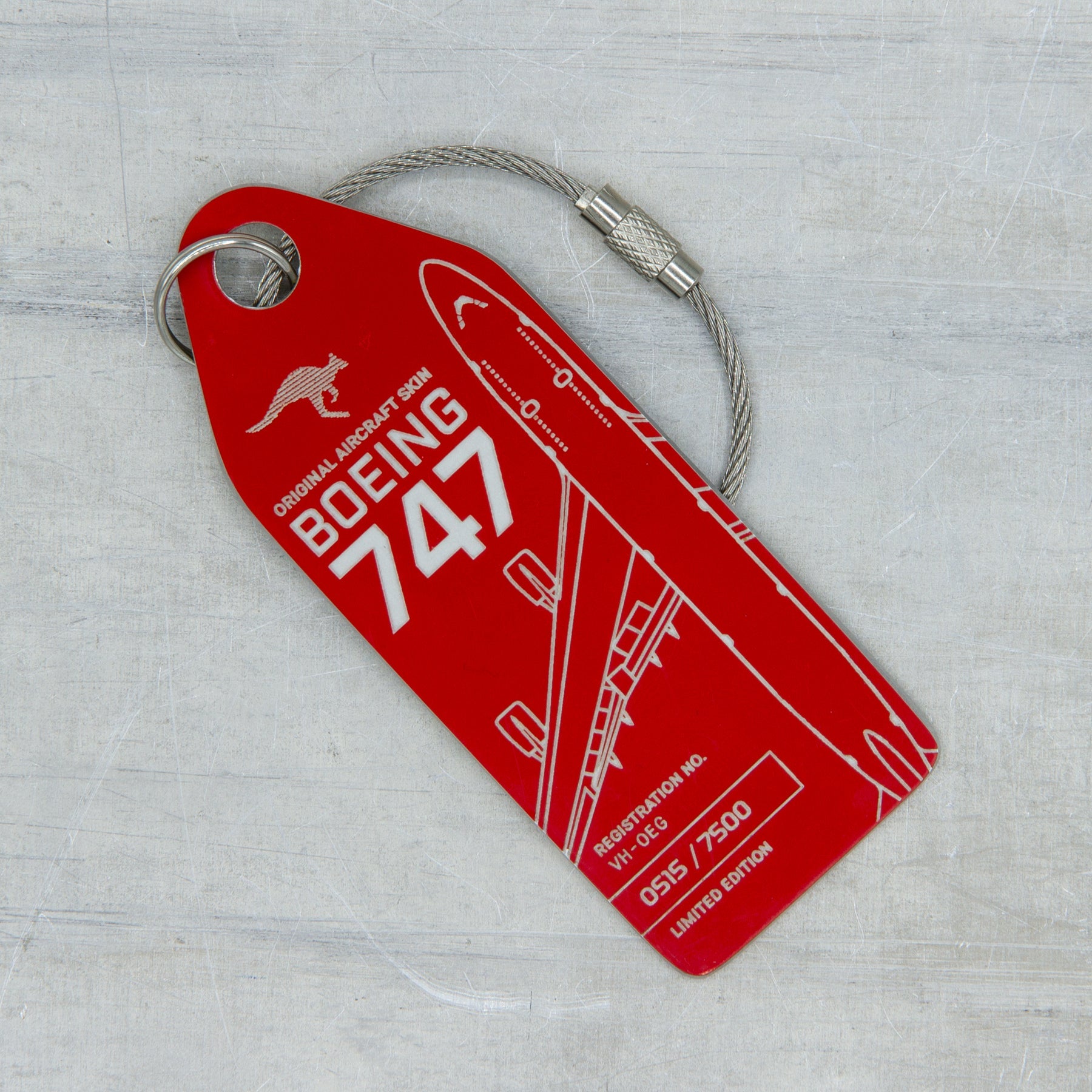 Aviationtag Qantas B747 in Red (VH-OEG) - Aviamart