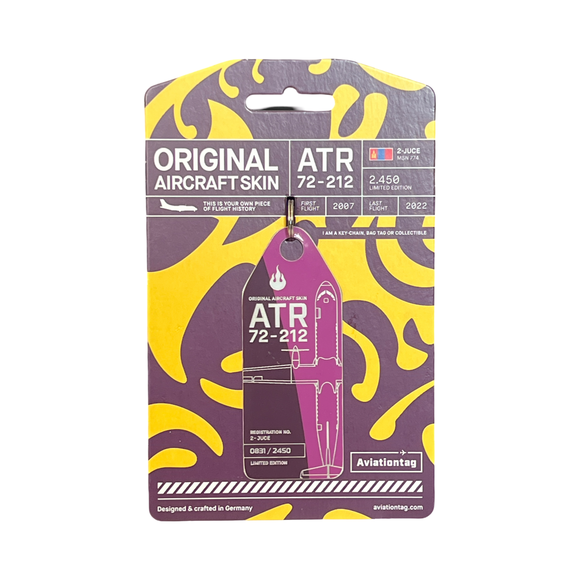 Aviationtag ATR 72 - Violet / Purple (Hunnu Air)  2-JUCE - 831