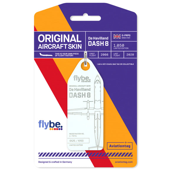 Aviationtag DASH 8 - White (FLYBE) G-PRPG