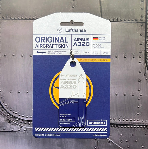Aviationtag Airbus A320 - White / Blue (Lufthansa) D-AIPB 545