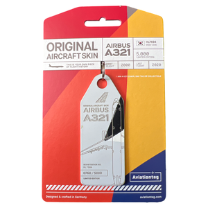 Aviationtag Asiana A321 Tricolour Aircraft Skin Tag HL7594 - 0760 Aviationtag Asiana A321 Tricolour Aircraft Skin Tag HL7594 - 0760