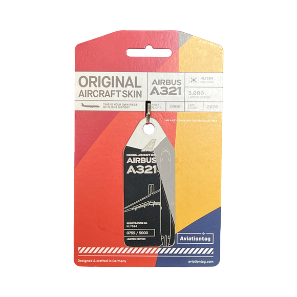 Aviationtag Airbus A321 - Tricolour (Asiana Airlines) HL7594 - 755