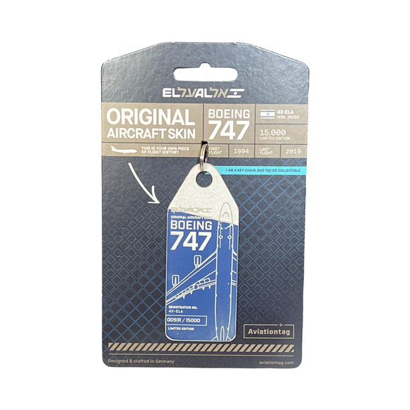 Aviationtag Boeing B747 - Blue / Silver (El Al) 4X-ELA - 931