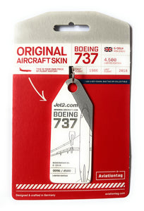 Aviationtag Jet 2 B737 - White / Grey - Aircraft Skin Tag - G-CELH