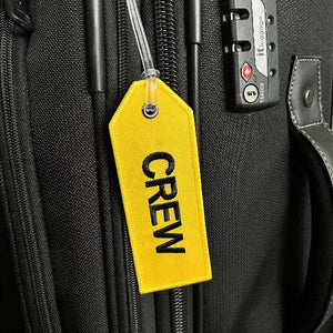 Small Crew Luggage Tag in Yellow and Black 