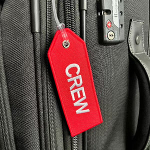 Crew Luggage Tag in Red and White