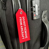 Crew Luggage Tag | Do Not Remove From Aircraft | Red / White | Small