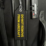Crew Luggage Tag | Do Not Remove From Aircraft | Black / Yellow | Small