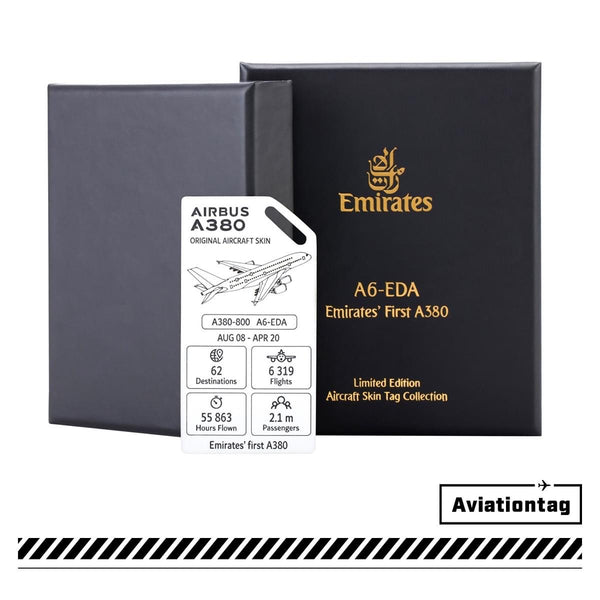 Emirates Airbus A380 Aircraft Skin Tags - A6-EDA (World Collection)
