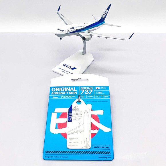 JC Wings X Aviationtag ANA Boeing 737 JA02AN Edition 1:200 - Flaps Down