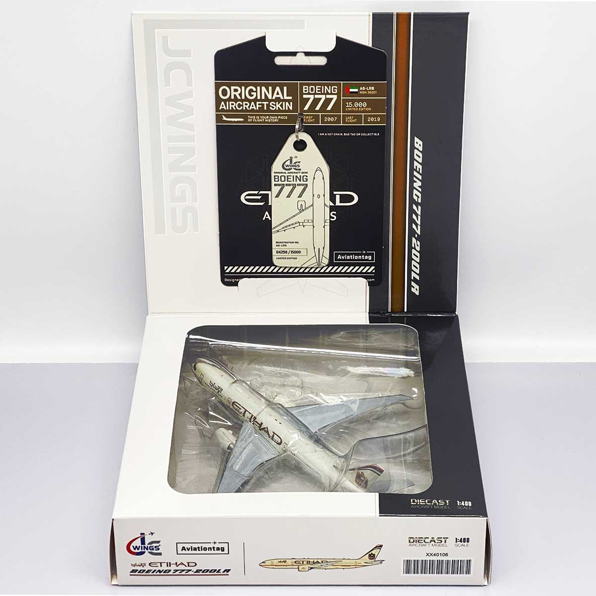 JC Wings X Aviationtag Etihad B777-200LR Edition 1:400 - Aviamart.com