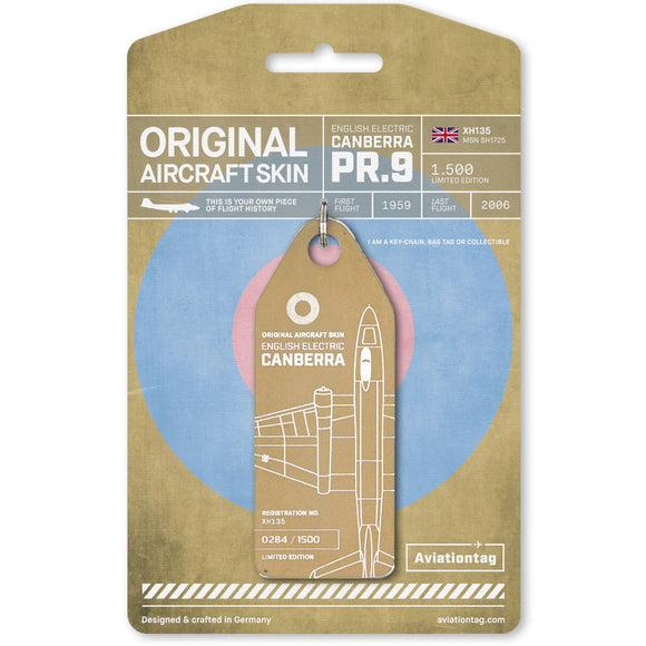 Aviationtag English Electric Canberra PR.9 - Gold (XH135)