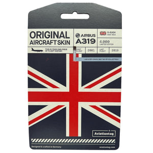 Aviationtag British Airways A319 - Backing Card - G-EUOH