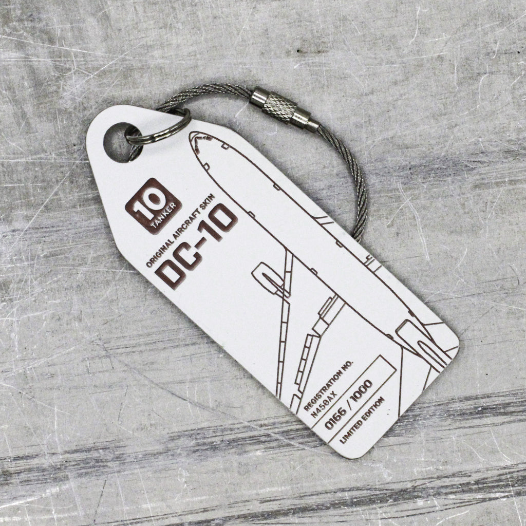 Aviationtag McDonnell Douglas DC-10 White Aircraft Skin Tag N450AX