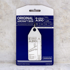 Aviationtag Belgian Airforce A310 Aircraft Skin Tag in white colour with packaging - Aircraft Registration CA-101