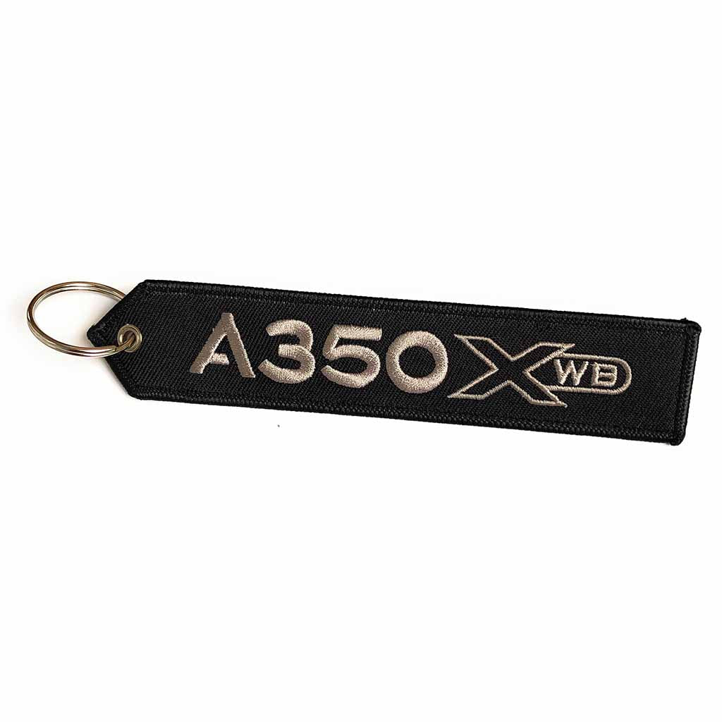 Airbus A350 XWB Keychain - Black / Silver | Aviamart.com