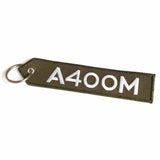 A400M Keychain - Luggage Tag - Khaki /White - Airbus® | Aviamart