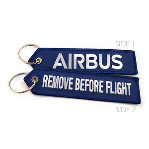Airbus "REMOVE BEFORE FLIGHT" Licenced Keychain - Luggage Tag - Blue/White - AirbusÂ®