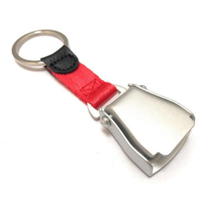 Airplane Seat Belt Keychain | Red | Matte Finish | Aviamart